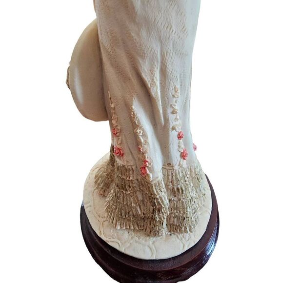Lady Figurine w/hat and Base 8", Marlo Collections - Picture 3 of 5